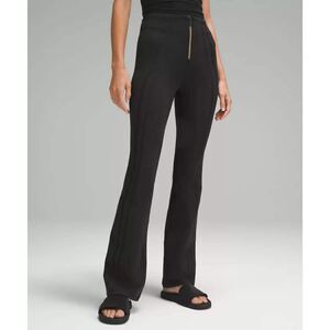 Lululemon Define Zip-Front High-Rise Black Flared Pants, size S